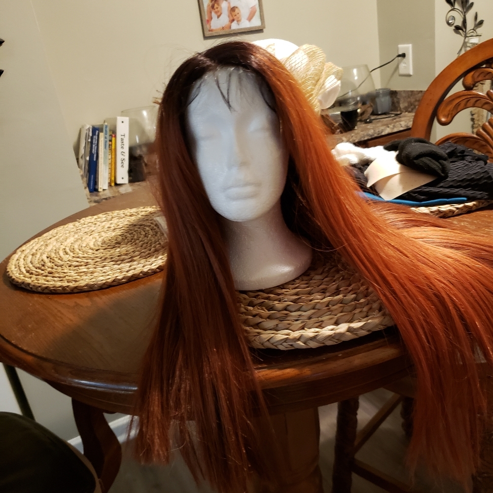 Red/Black roots Lacefront Wig! New